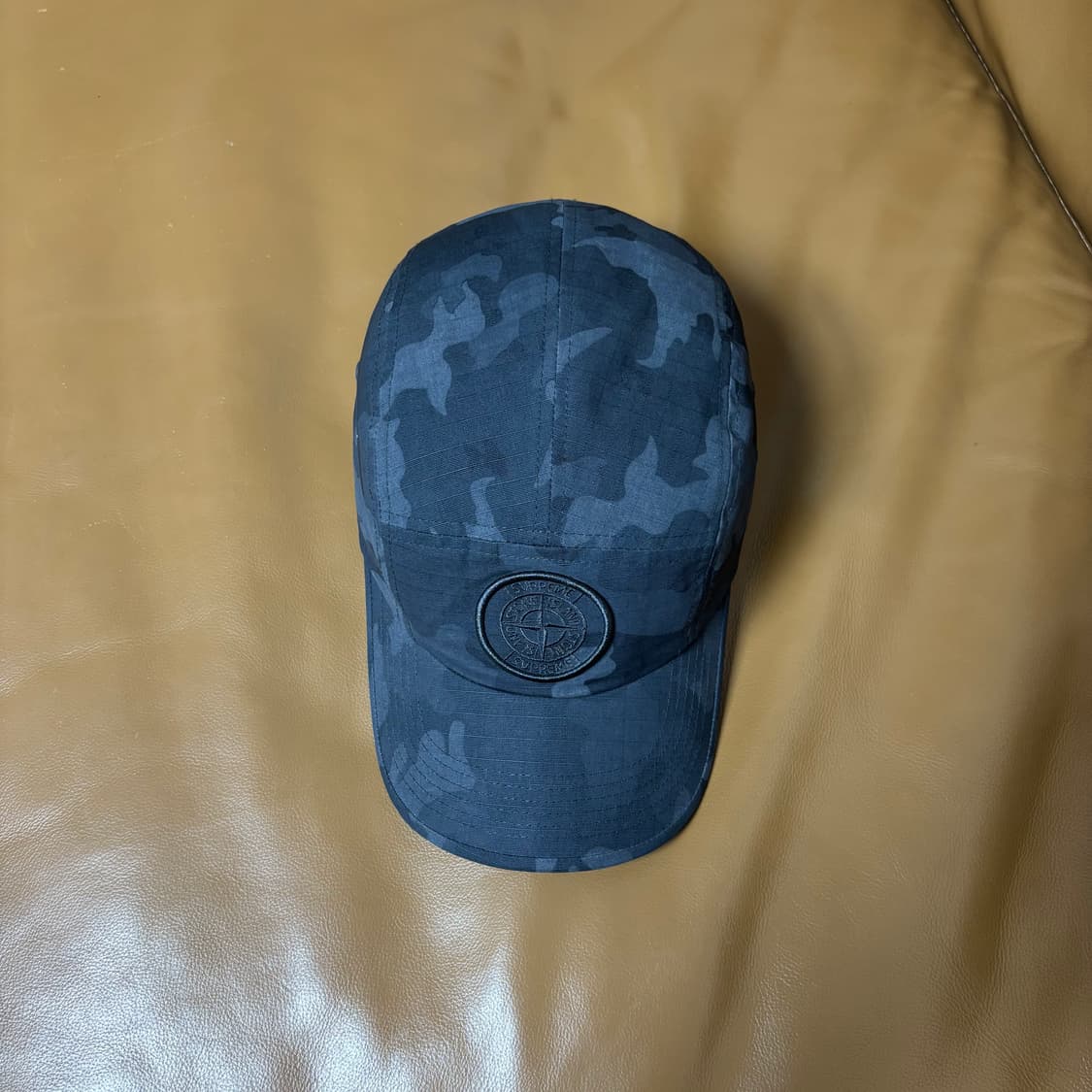 Supreme 슈프림x스톤아일랜드 블랙 카모 캠프캡 모자 Camo 상품이미지5