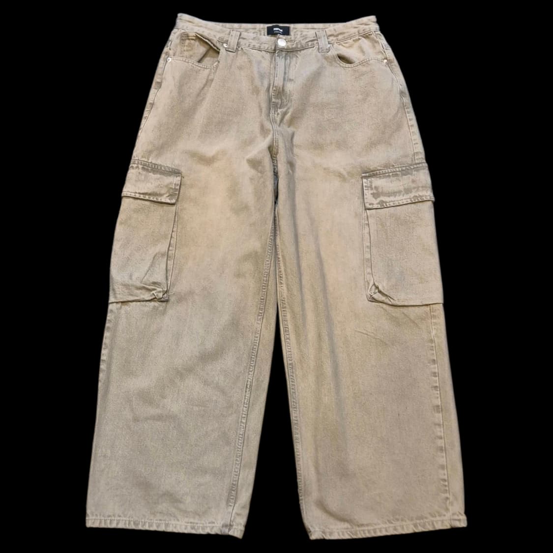 36인치 피그먼트워싱 카고 와이드데님팬츠  상품이미지1