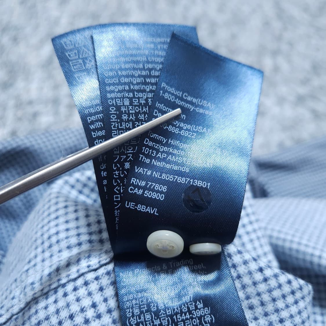 타미힐피거) M 남자 슬림핏 춘추 체크셔츠남방 / 왕눈이샵 상품이미지10