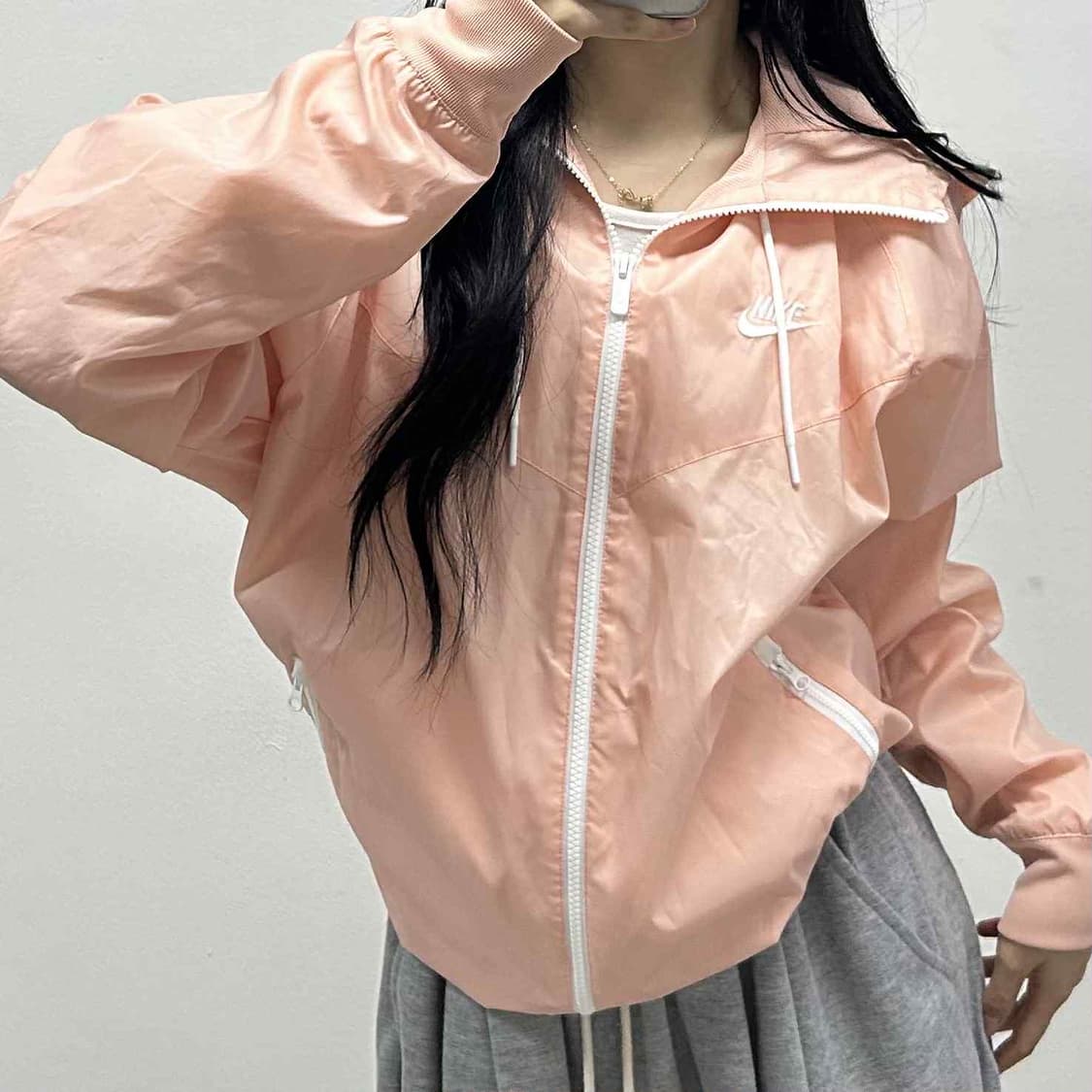 나이키 NSW 베이비핑크 신형 윈드브레이커 자켓 바람막이(XL) 상품이미지1