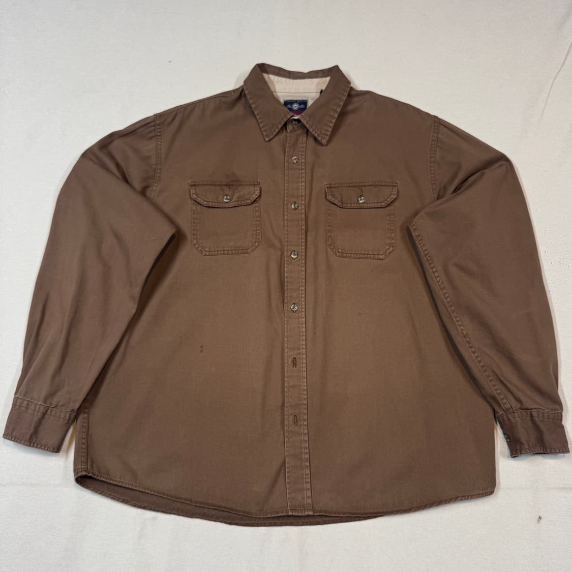 XL) Wrangler 랭글러 투포켓 워크웨어 코튼 셔츠 브라운 상품이미지2