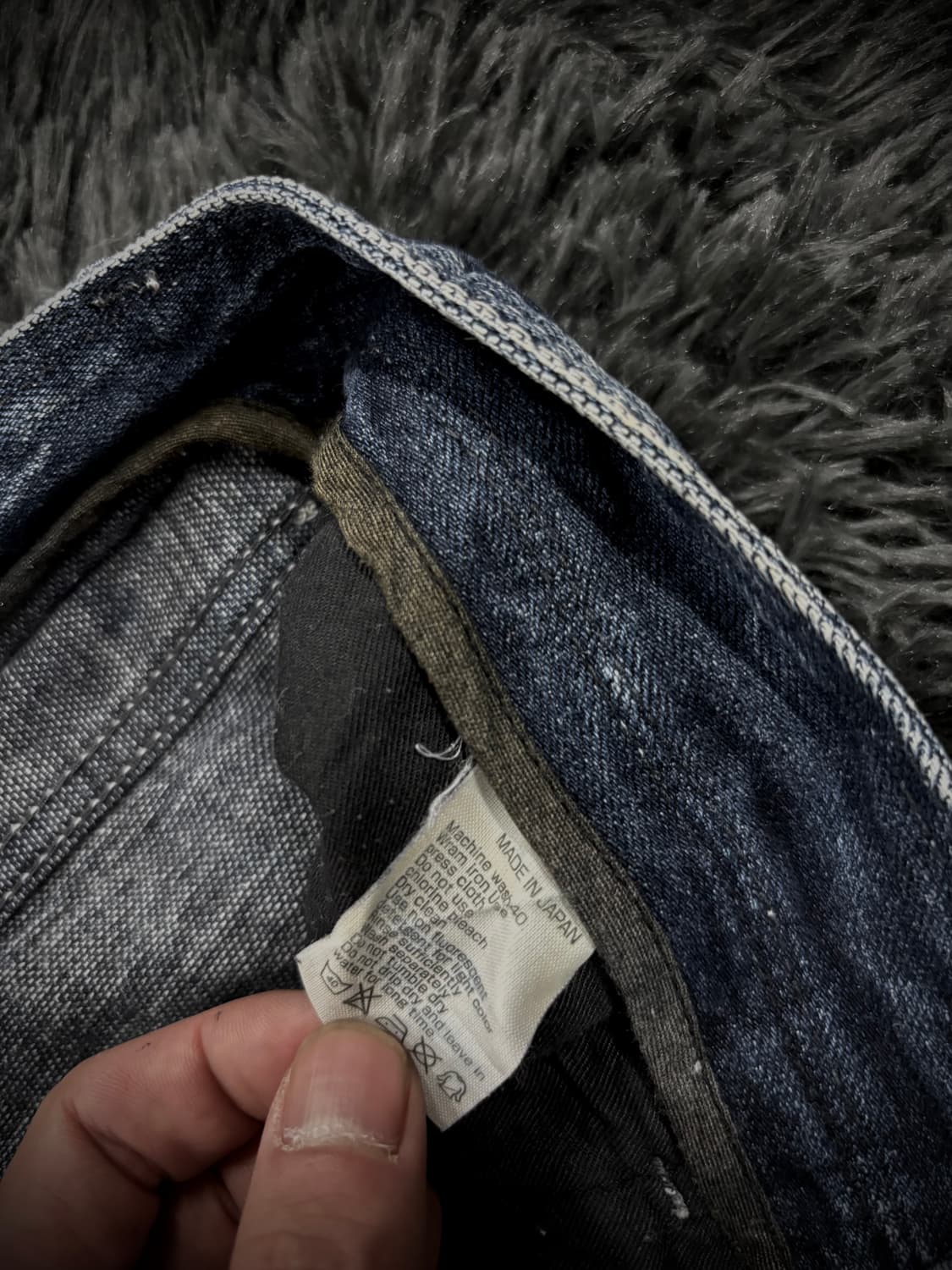 Gostar de fuga 물결 워싱 데미지 중청 부츠컷 팬츠 상품이미지10