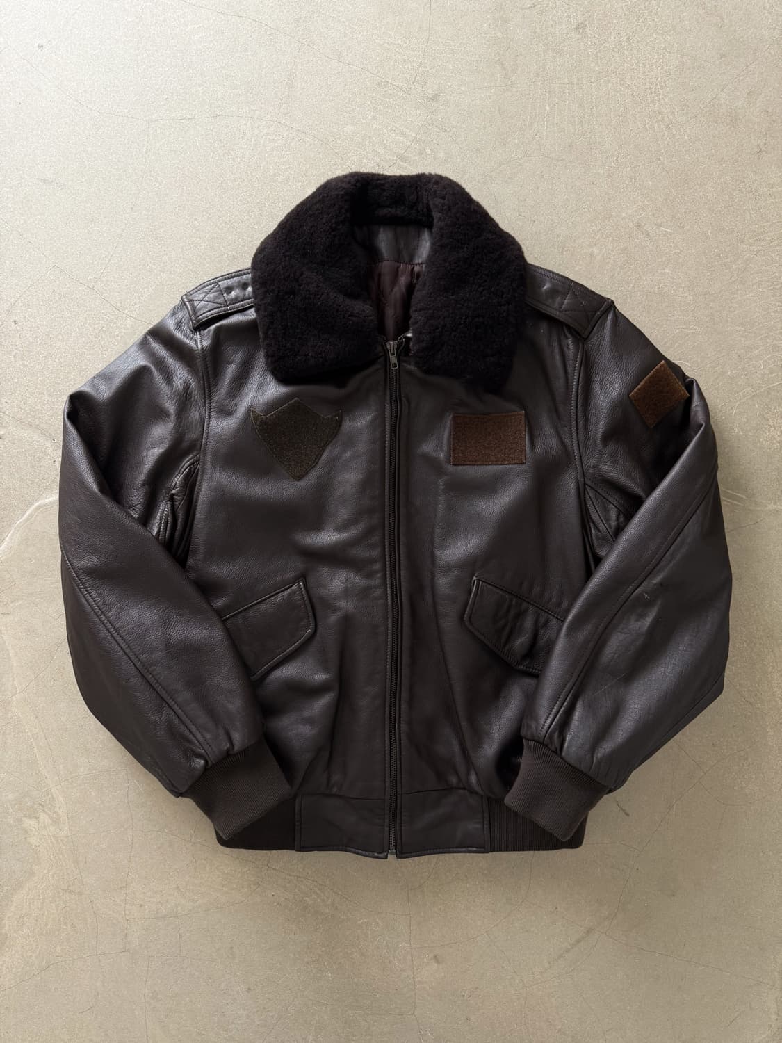 90s Genuine Leather A-2 Bomber Jacket 상품이미지3