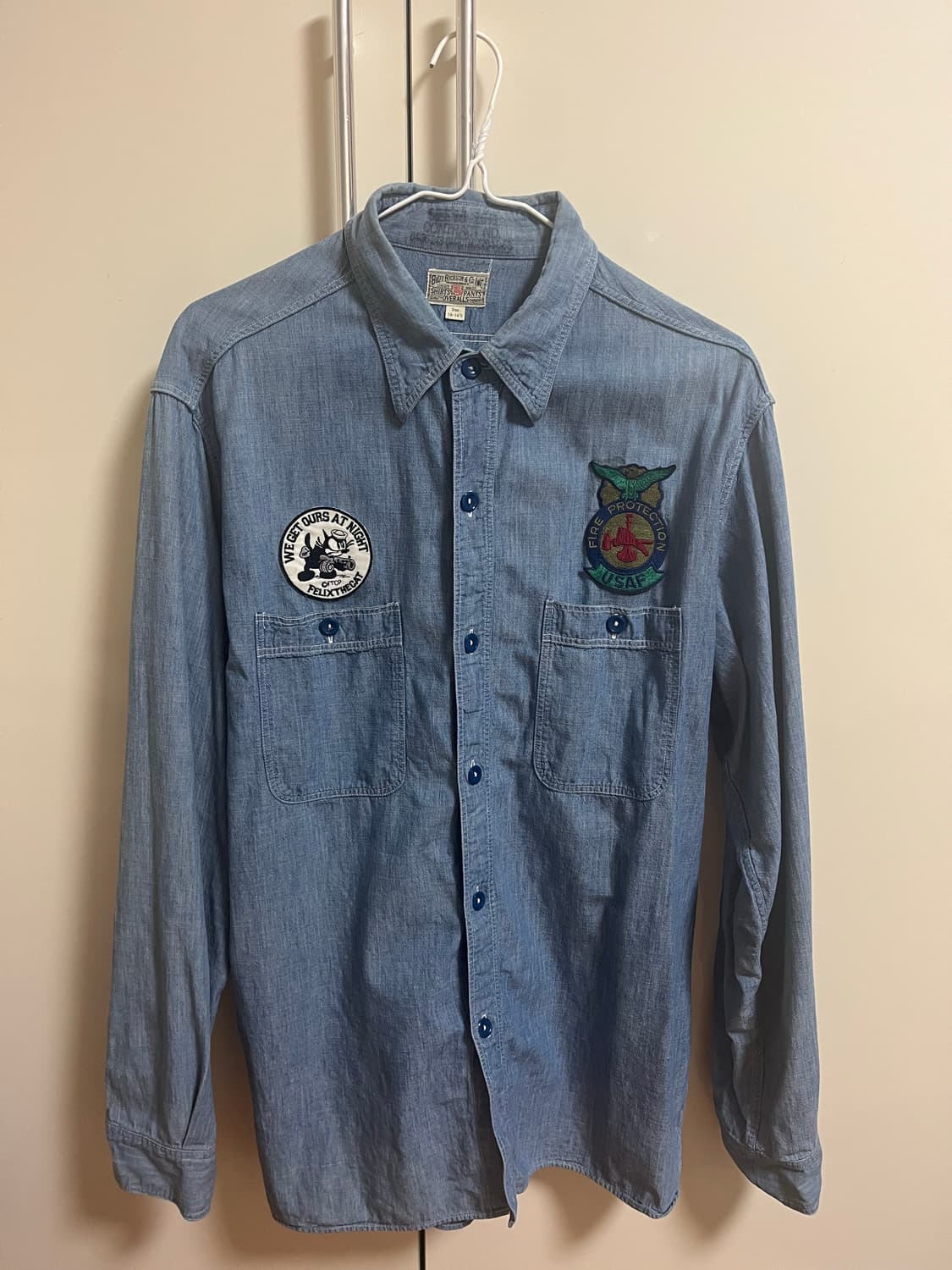 버즈릭슨 샴브레이셔츠 16-16 1/2사이즈 펠릭스 USN 상품이미지1