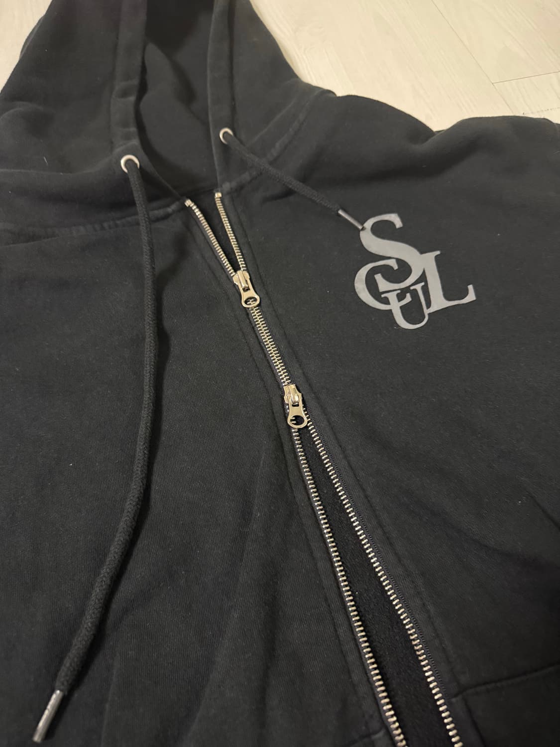 스컬프터 블랙 후드집업 상품이미지3