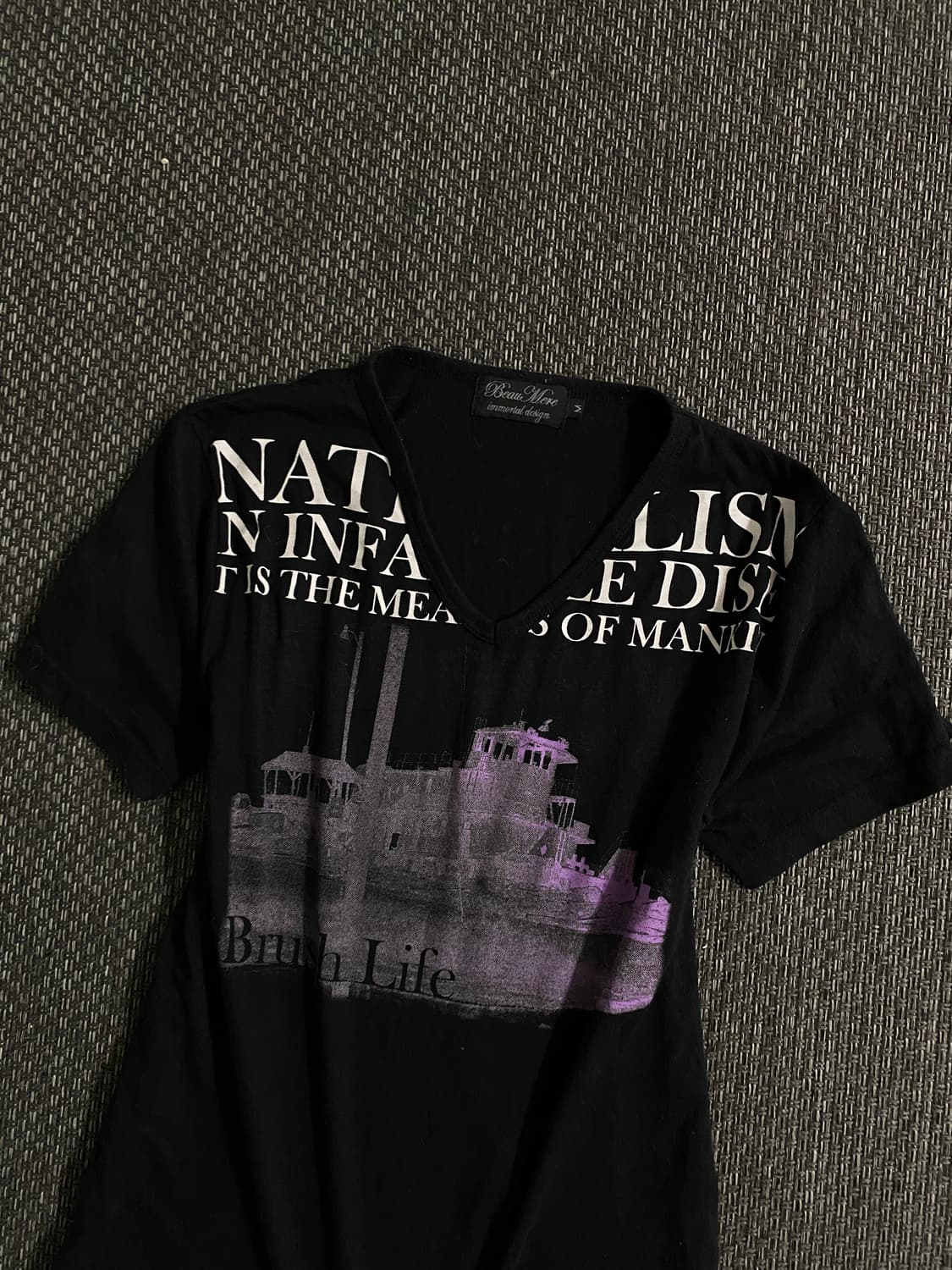 [Beaumere] Y2K Print Black Tee 상품이미지5