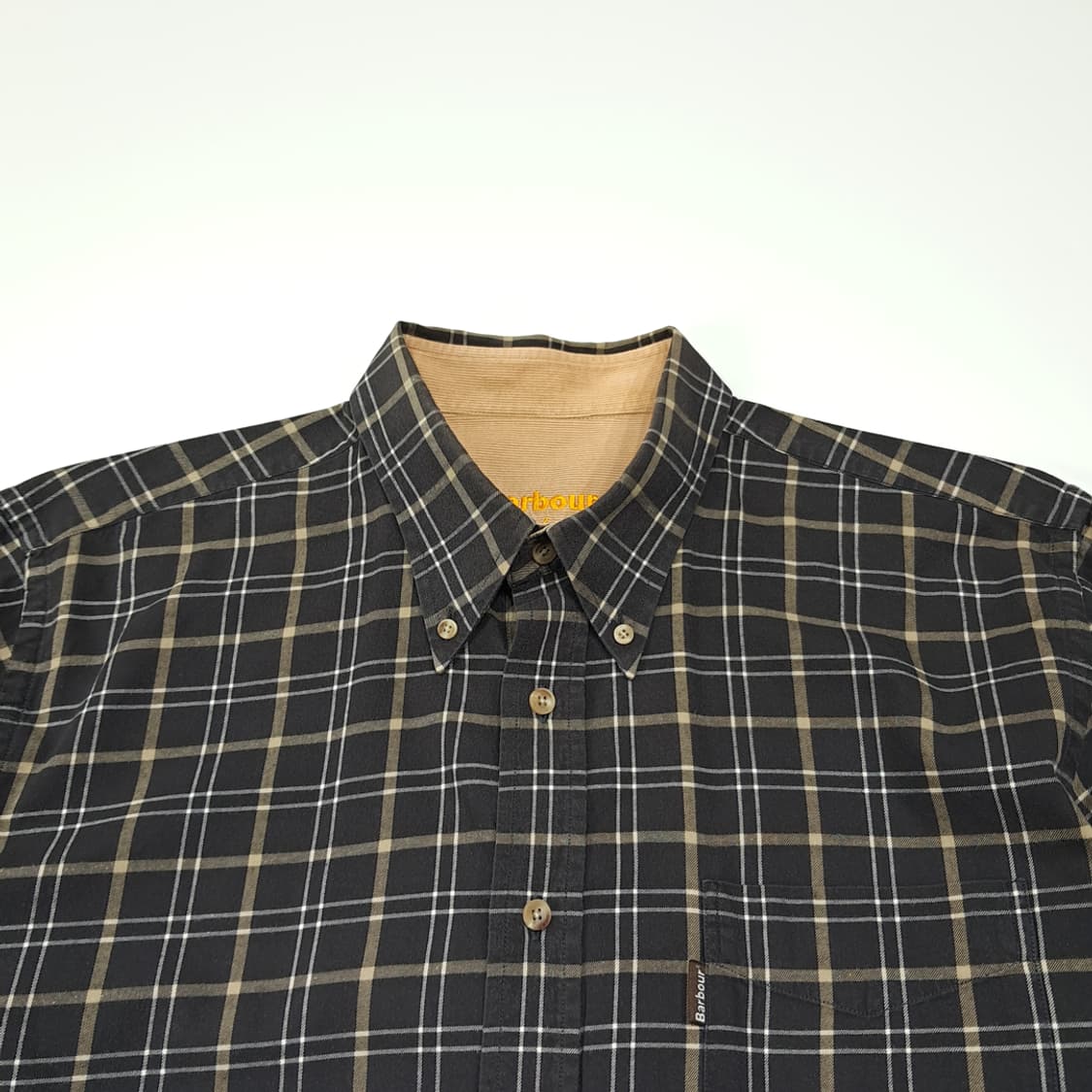 CL408 XL 바버 00s 코튼 클래식 타탄체크 다크브라운 셔츠 남방 상품이미지2