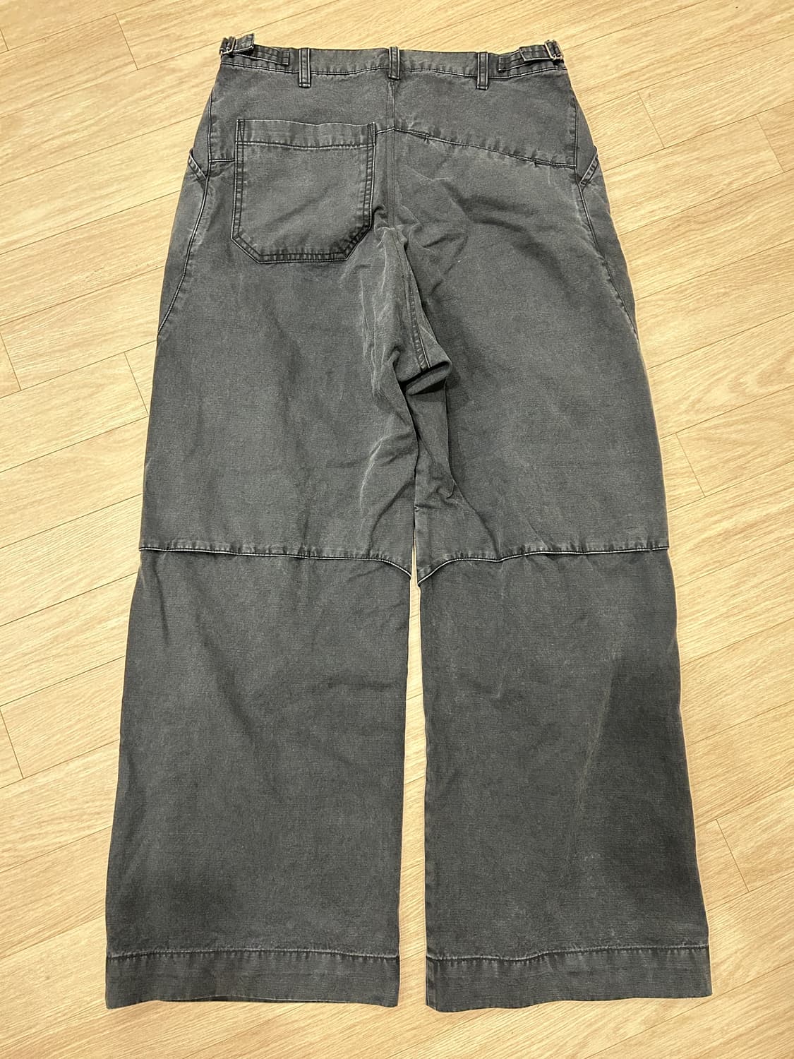 해칭룸 와이드 데님 팬츠 차콜 블랙 4 상품이미지5