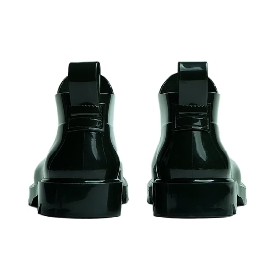 새상품 보테가 베네타 스트라이드 샤이니 러버 앵클 부츠 장화 보틀 그린 상품이미지3