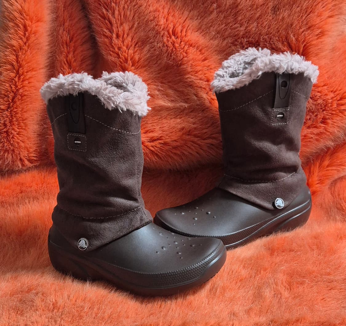 크록스 퍼 부츠 털부츠 방한화 W6 미사용보관품 상품이미지1