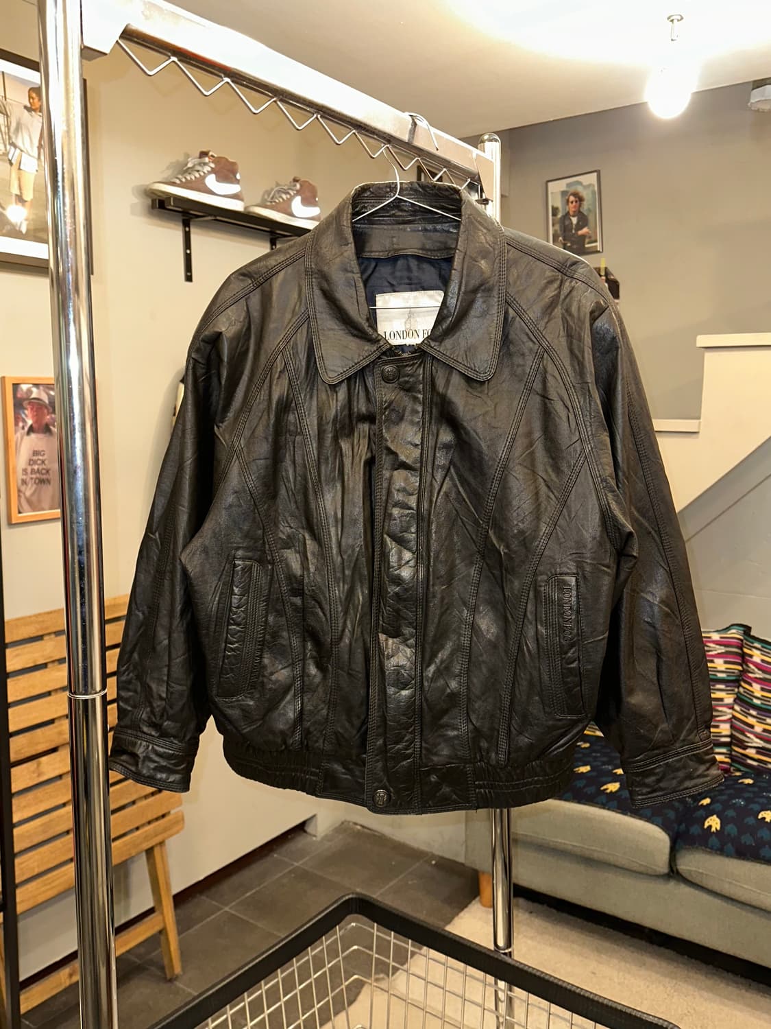 90’s London Fog genuine leather bomber  상품이미지4