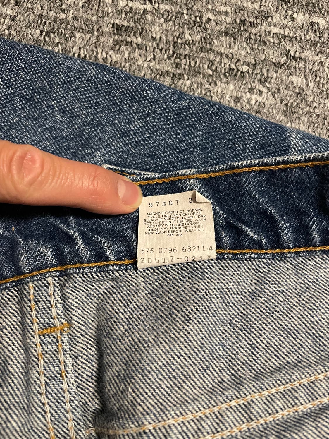 90s 리바이스 517 오렌지탭 데님 [36X34] 상품이미지8