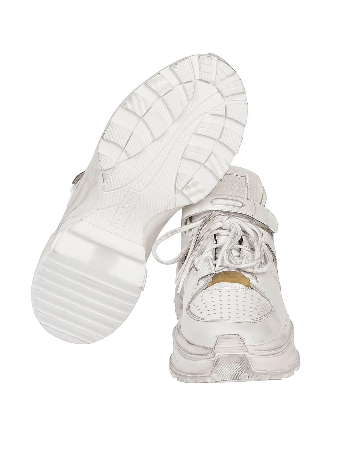 [45] 메종 마르지엘라 로우탑 레트로 핏 스니커즈 더티 화이트 상품이미지4