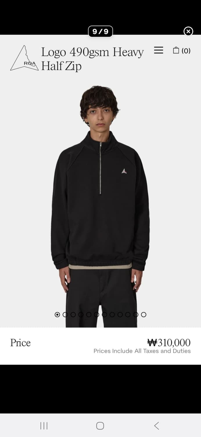 로아 하이킹 하프집 새상품L 상품이미지1