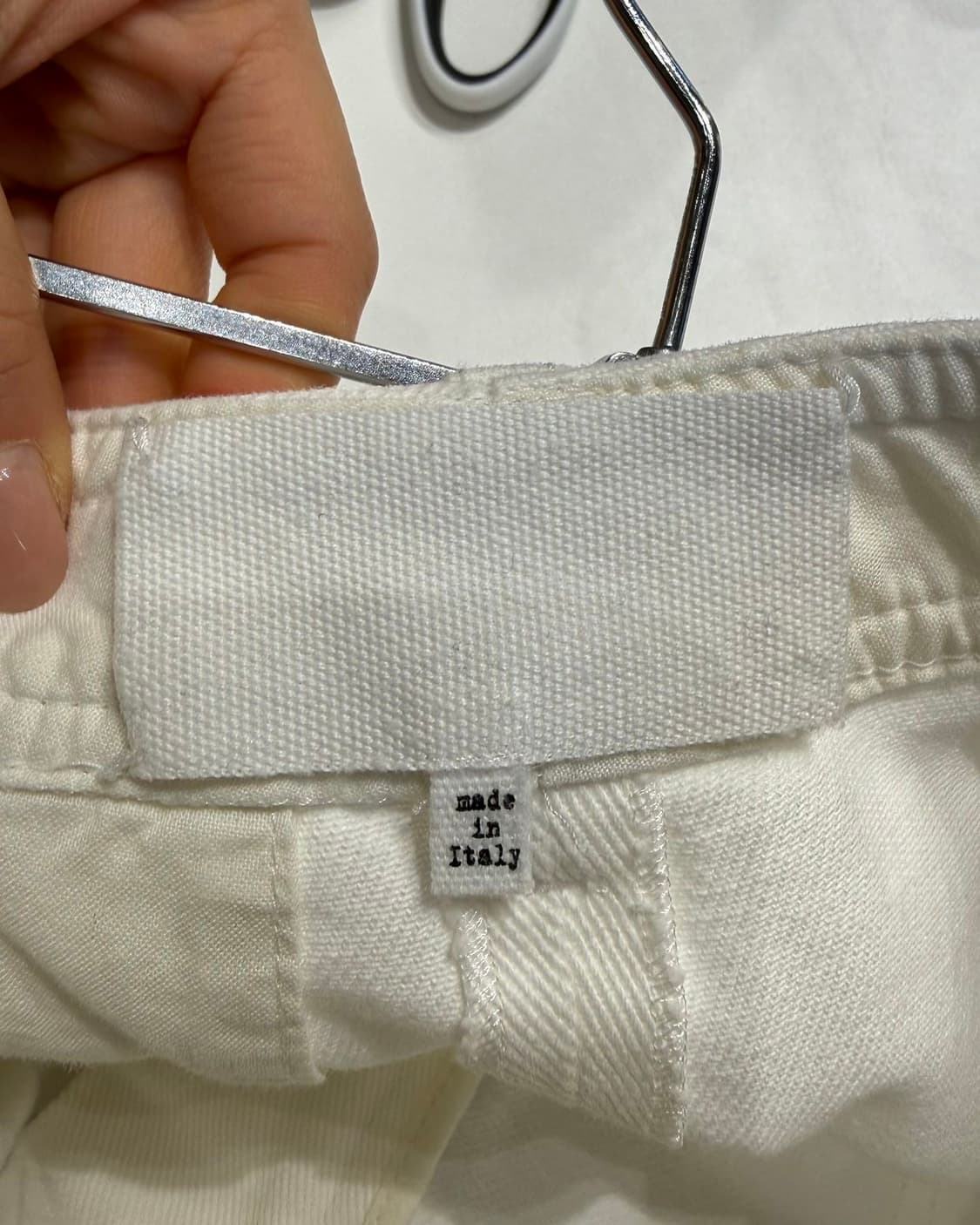 메종 마르지엘라 화이트 데님 백 스티치 와이드 팬츠  상품이미지9