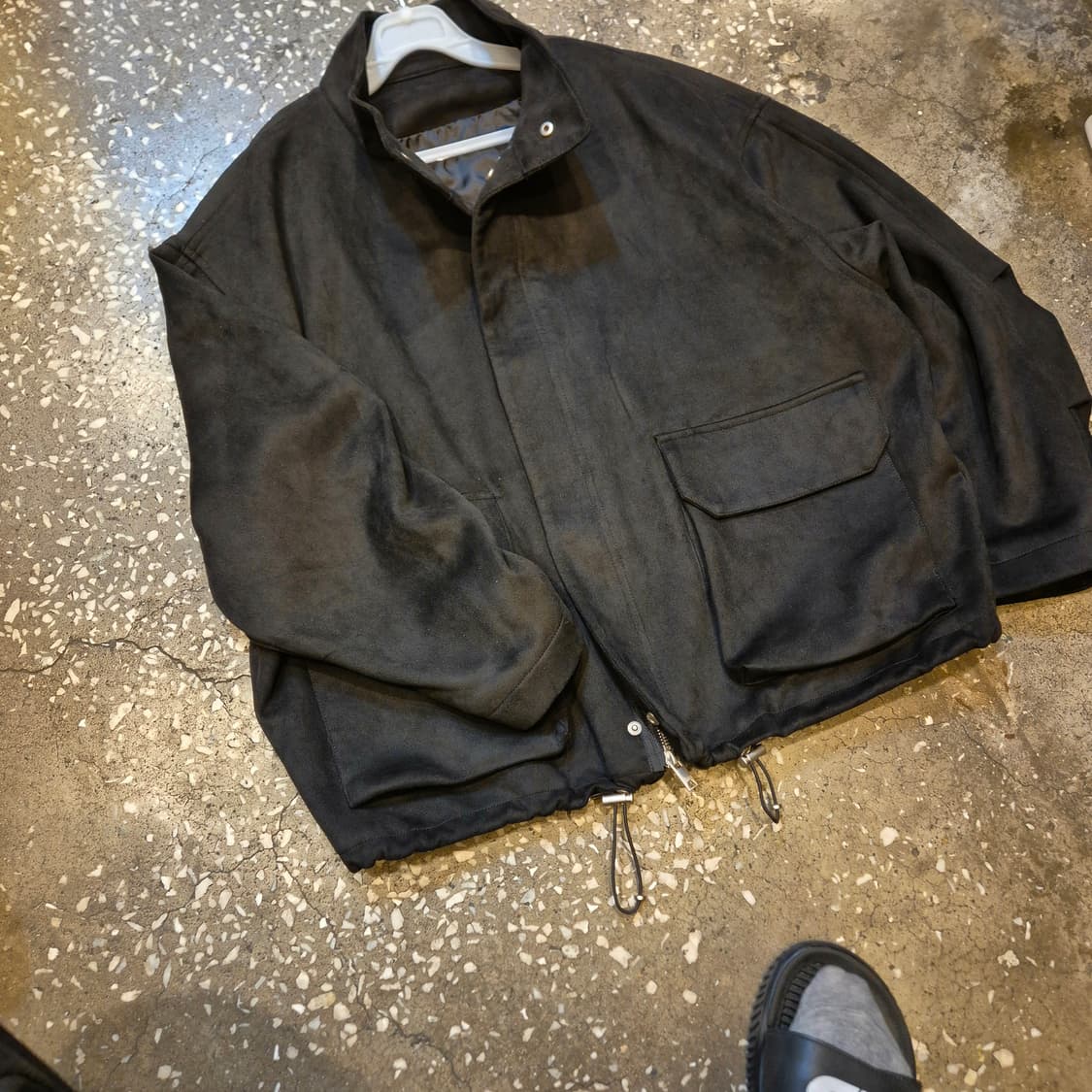 M 차이나카라 블랙 오버핏 스웨이드자켓 상품이미지9