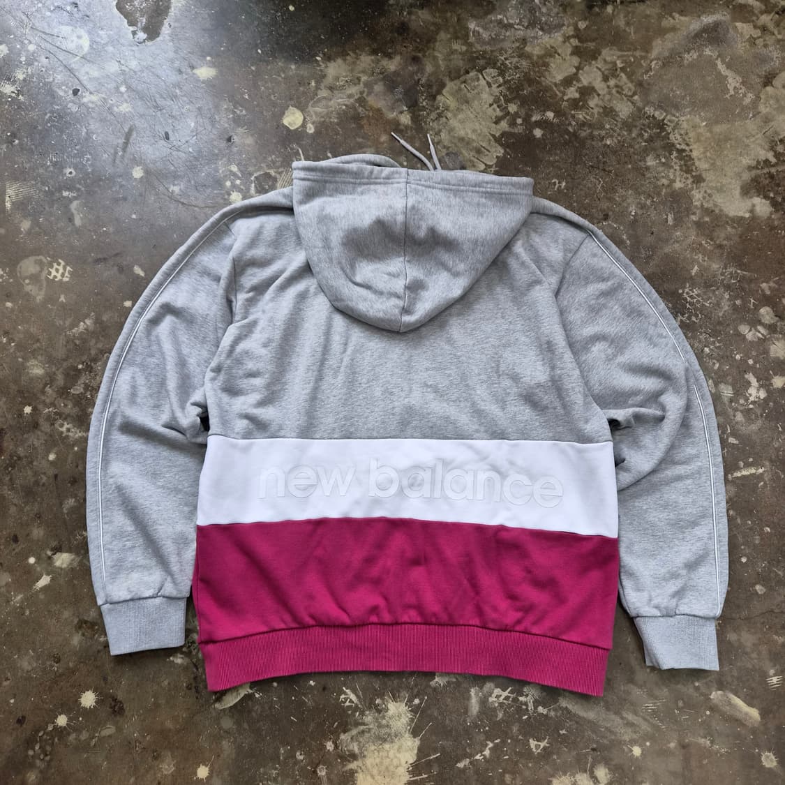 XL) 뉴발란스 컬러블록 후드티 후드 티셔츠 상품이미지3