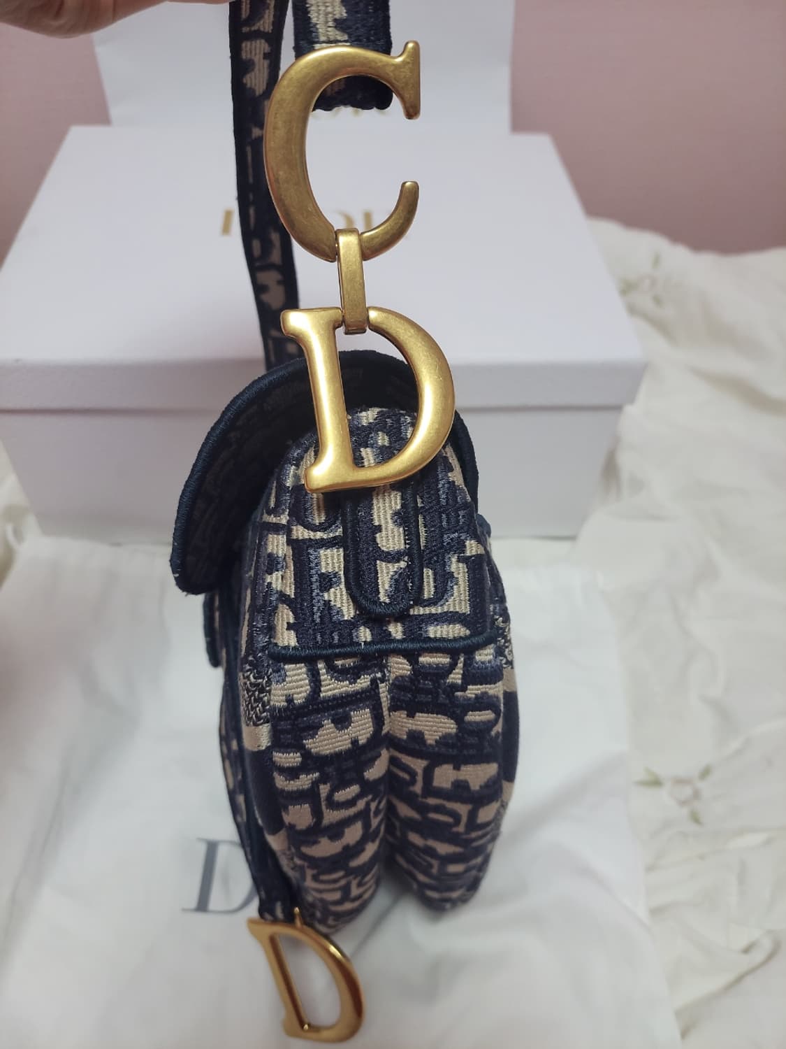 정품)급처최저가미사용새상품!디올 오블리크자카드새들백 미듐 토트백가방선물용 상품이미지10