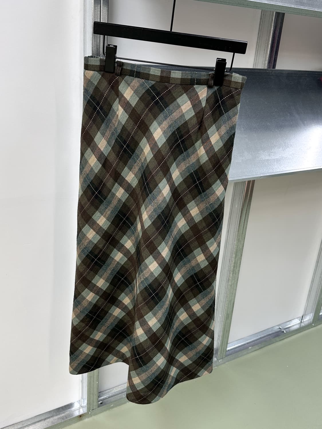 warm check long skirt 상품이미지3
