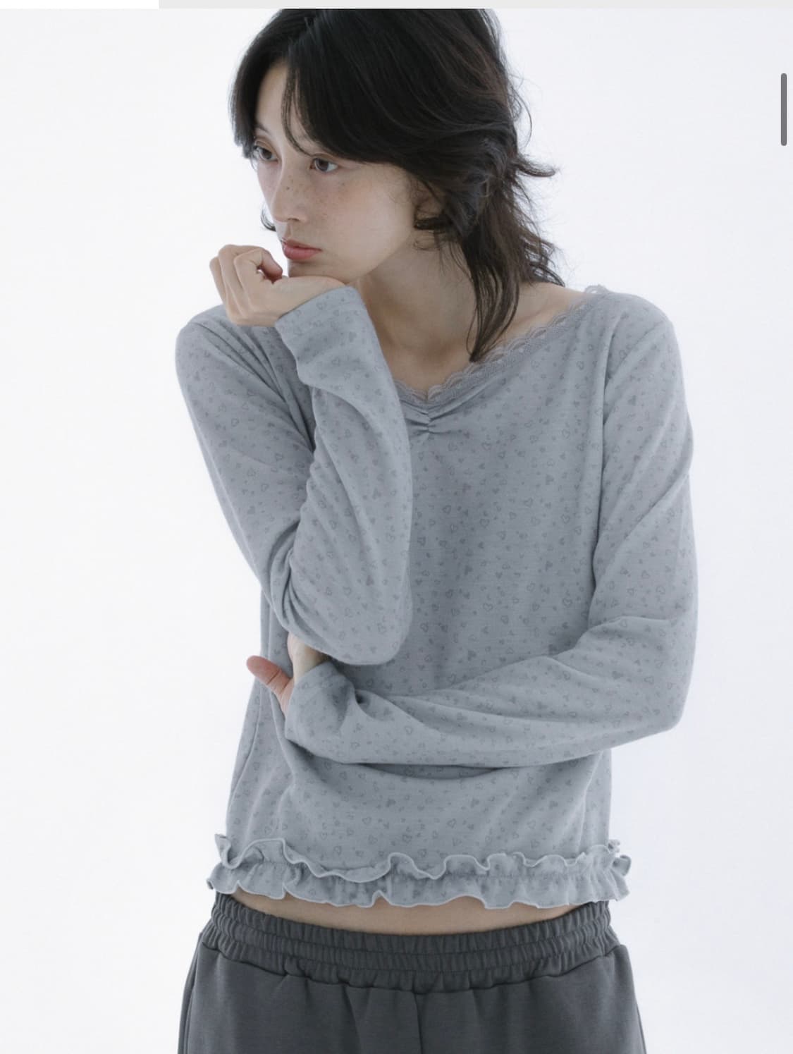 허그유어스킨 프릴 레오파드 티 상품이미지2