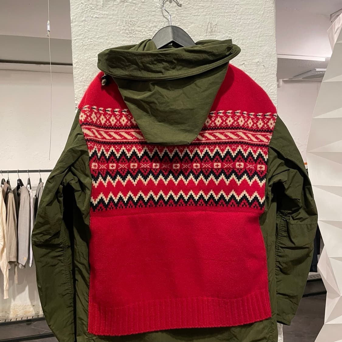 준야와타나베 맨 니트 도킹 밀리터리 자켓 상품이미지2