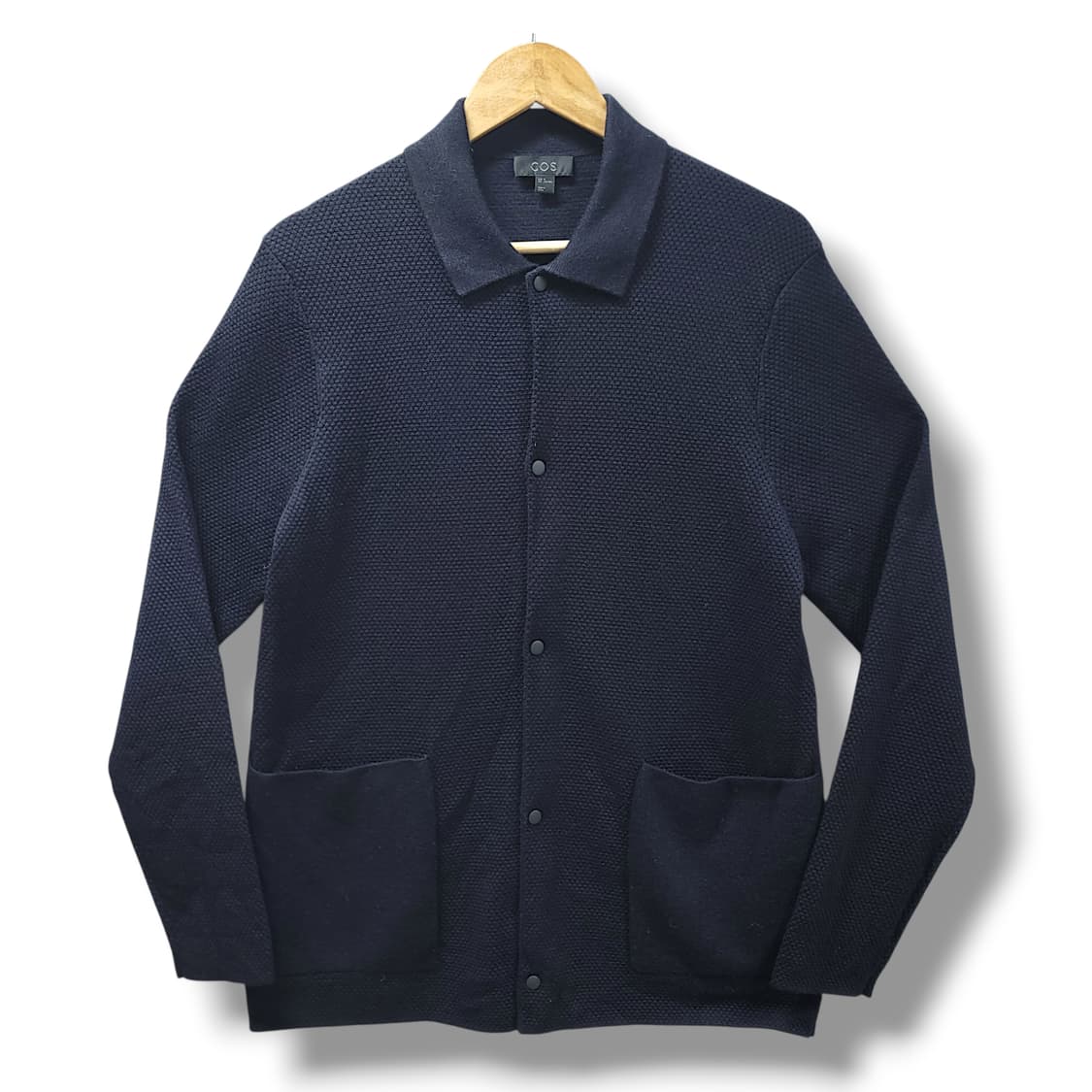 [M] 코스(COS) 다크네이비 울 카라 셔츠 가디건 상품이미지1