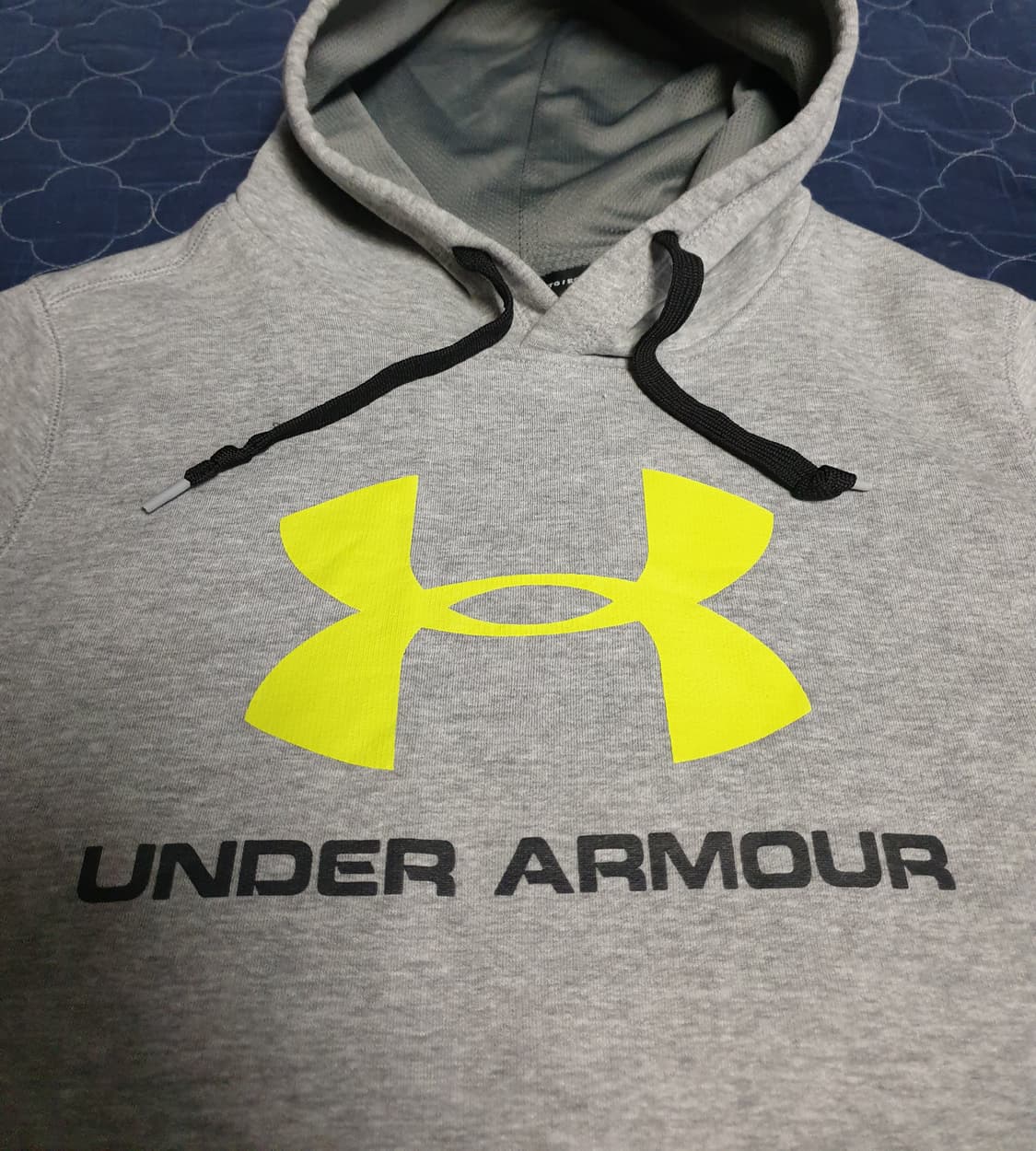 언더아머 UA 라이벌 피티드 그래픽 플리스 후드티 그레이 (XL) 상품이미지2