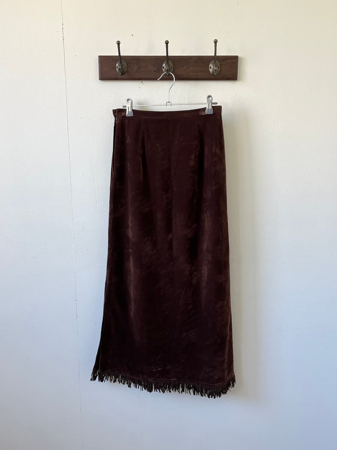 PENDORA 벨벳 롱 스커트 상품이미지1