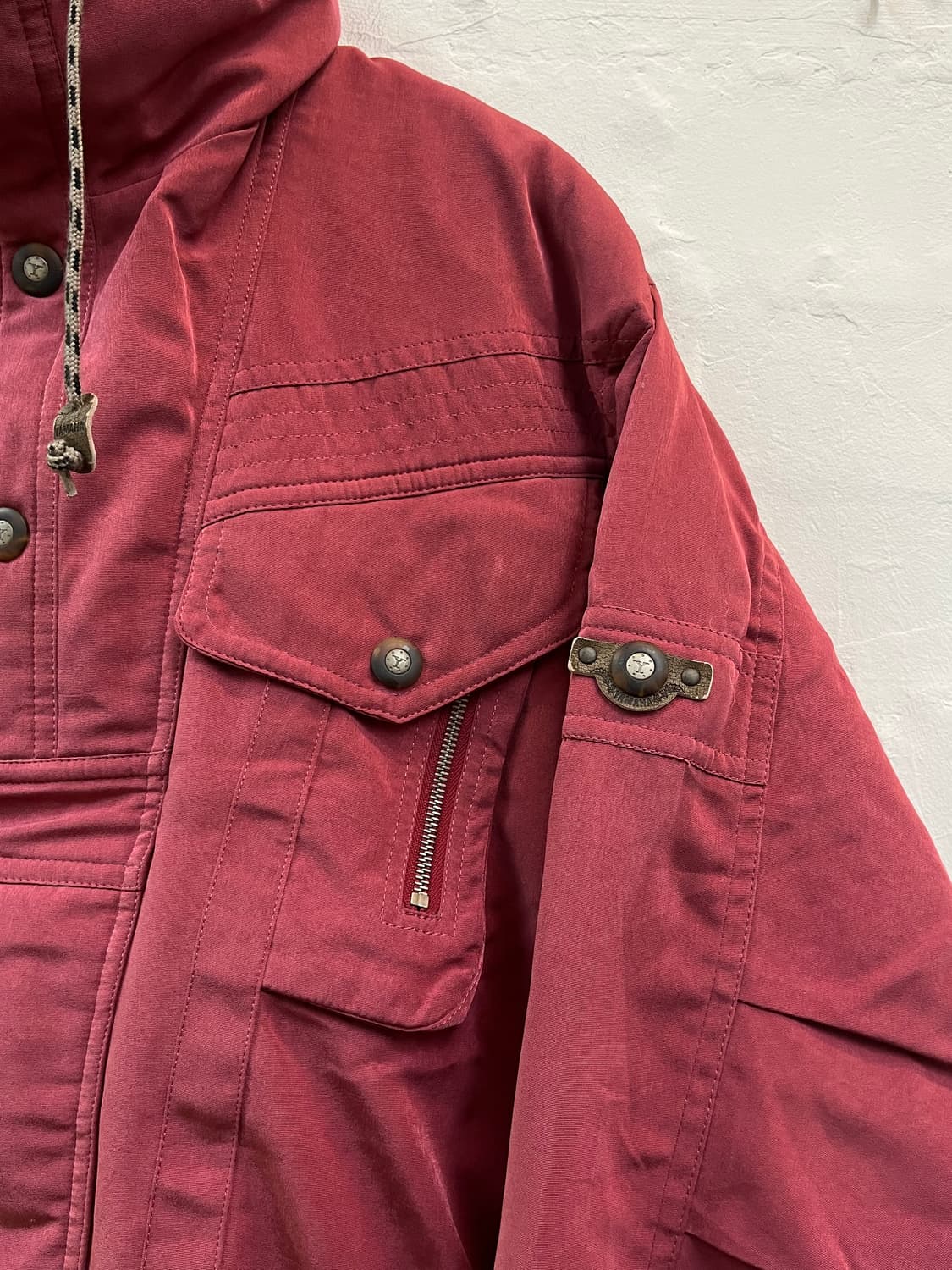 Yamaha 빈티지 플라이트 봄버자켓 버건디 LL 상품이미지2