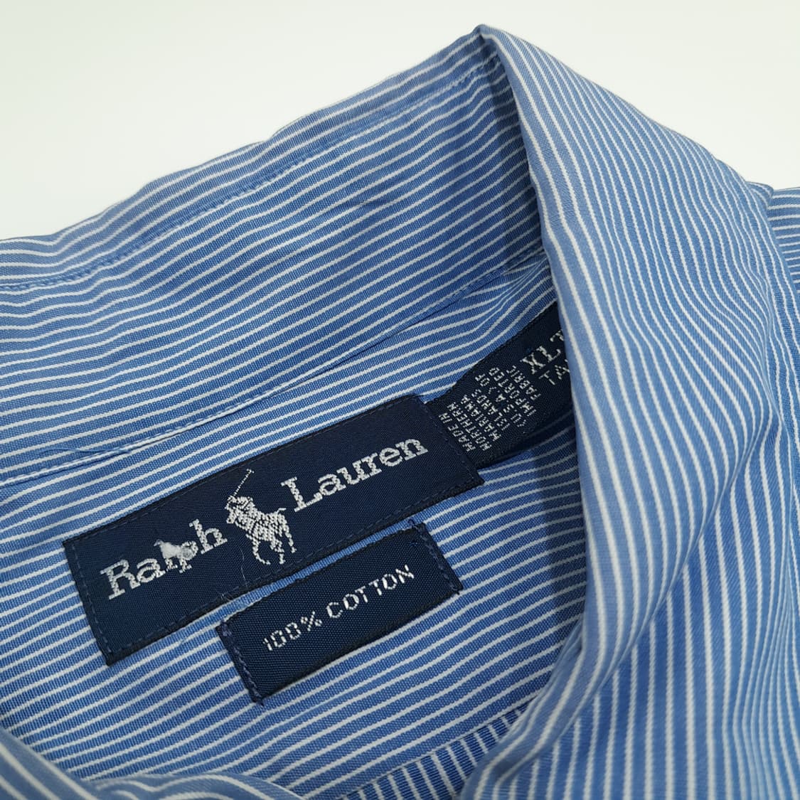 CN723 XLT 폴로 랄프로렌 USA 블루 핀스트라이프 긴팔 셔츠 남방 상품이미지4