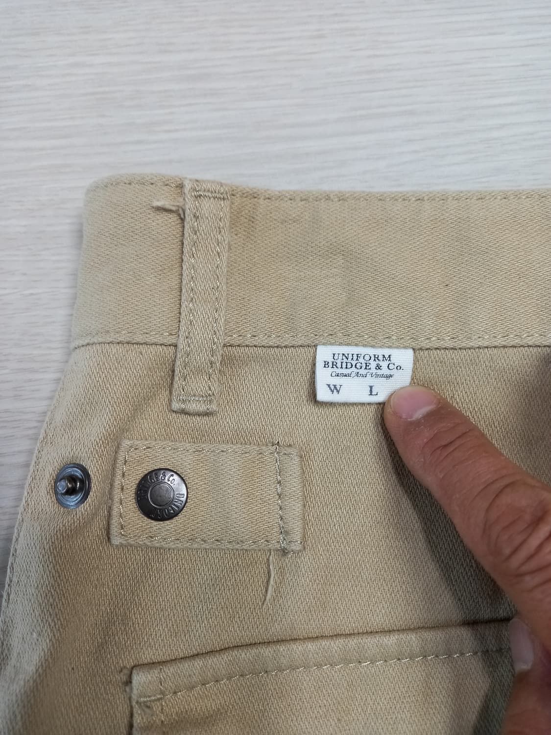 33-34 UNIFORM BRIDGE 퍼티그핏 면바지 베이지 33-459 상품이미지5