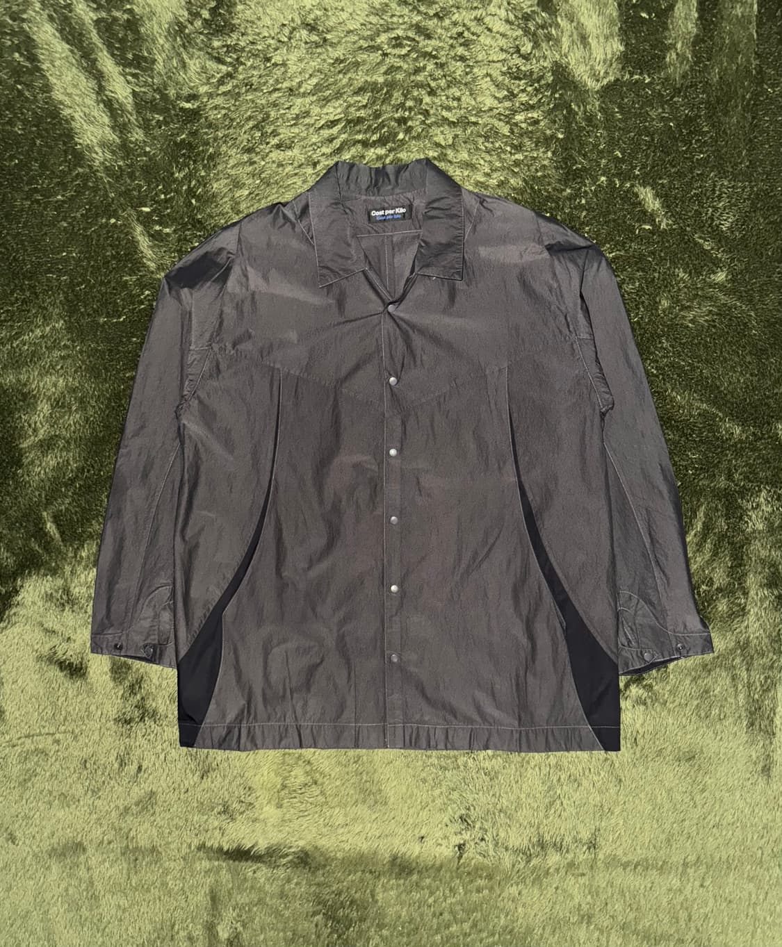[XL] 코스트퍼킬로 게더드 나일론 다트 디테일 셔츠 챠콜 상품이미지1