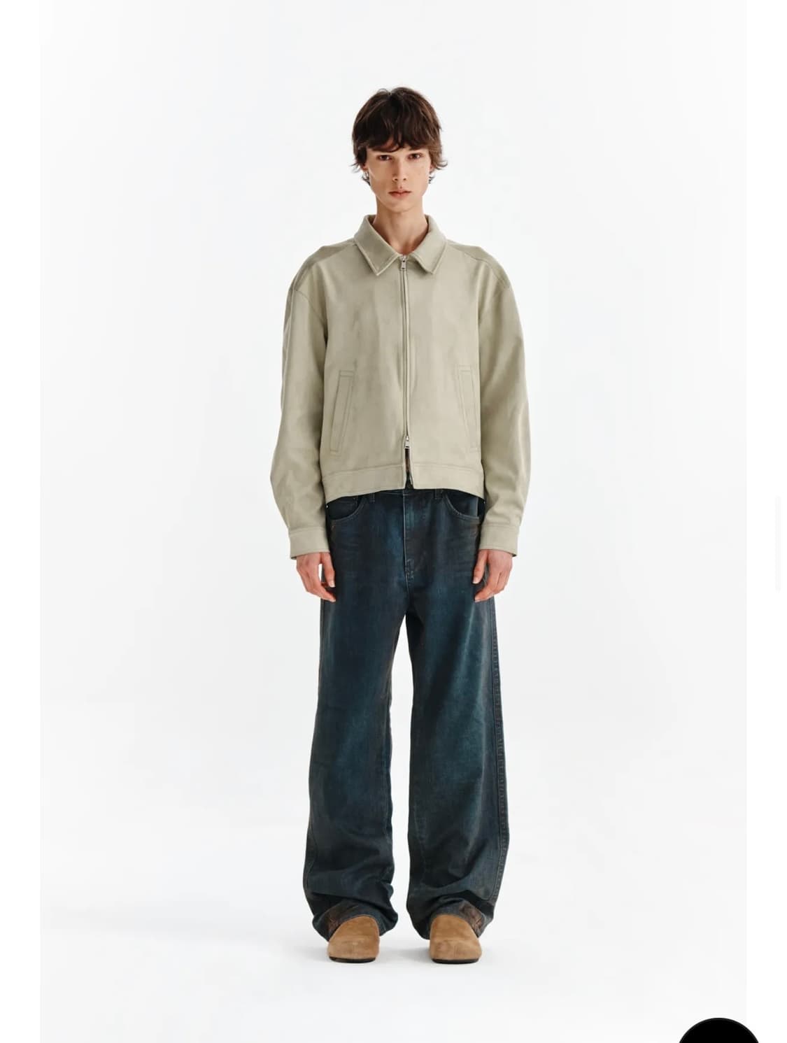 마뗑킴 빈티지 벨벳 데님 팬츠 블루 상품이미지4