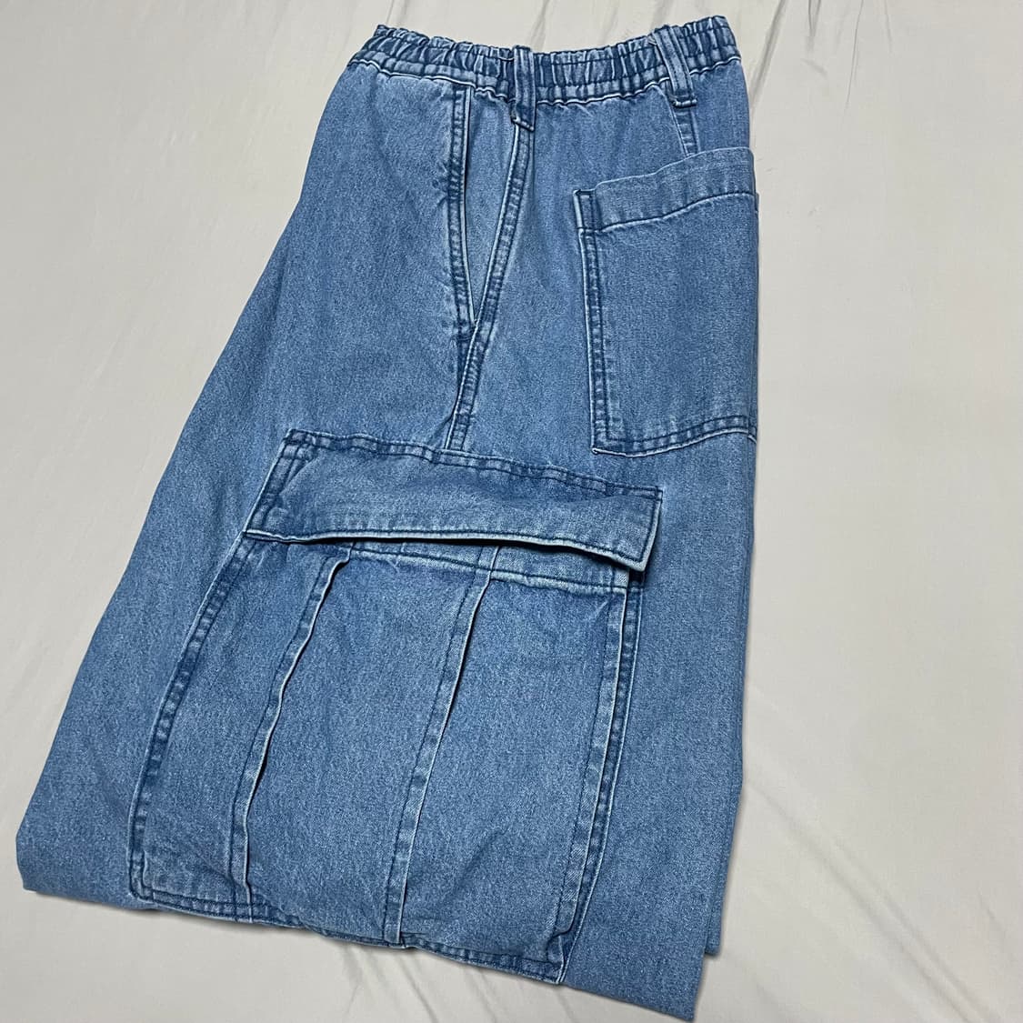 GU 슈퍼 와이드 데님 카고 팬츠 상품이미지5