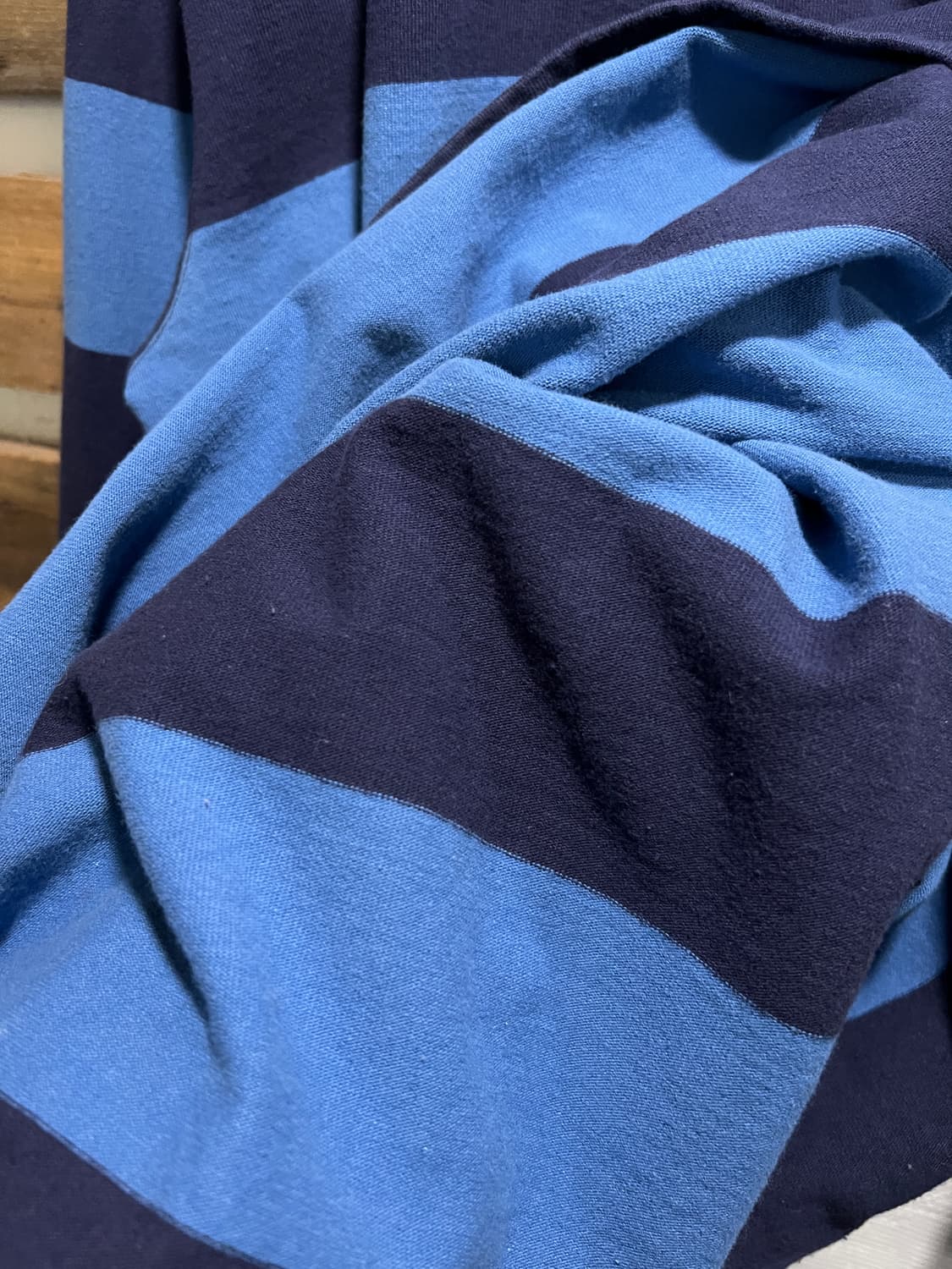 [2XL]L.L.Bean 엘엘빈 파스텔블루 네이비 스트라이프 럭비 티셔츠 상품이미지5