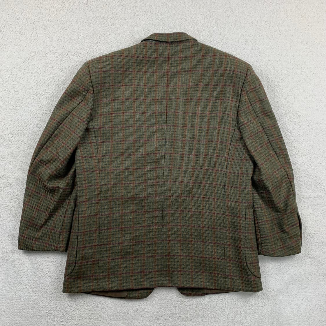 90‘s 빈티지 랑방 글렌체크 울 블레이저  상품이미지2
