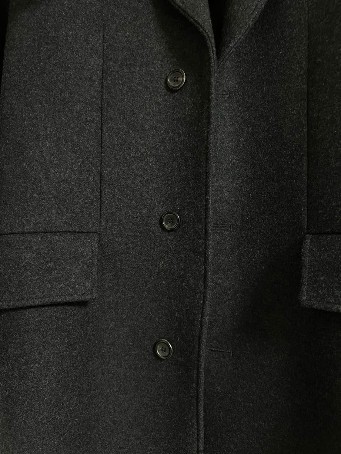 유스 체스터필드 코트 차코르 s 상품이미지4