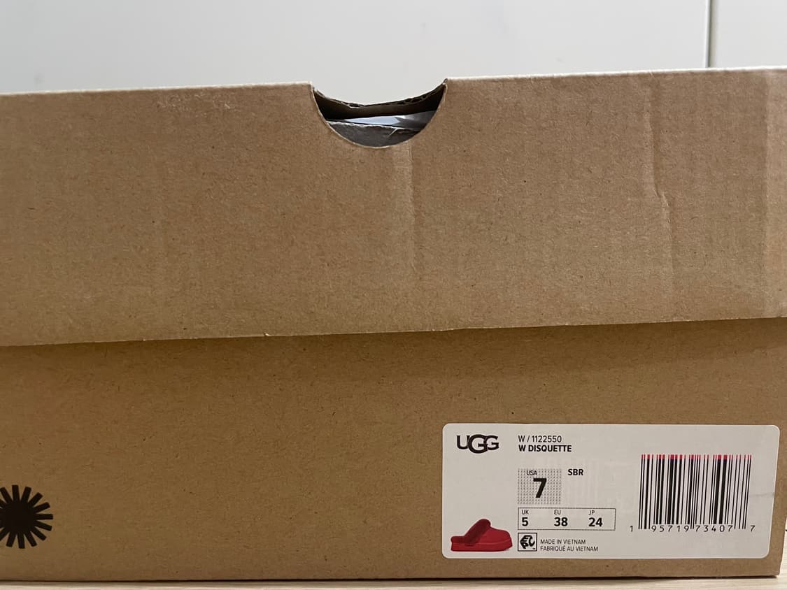 어그 디스케트 플랫폼 슬리퍼 삼바레드 사이즈 7 새상품 상품이미지6
