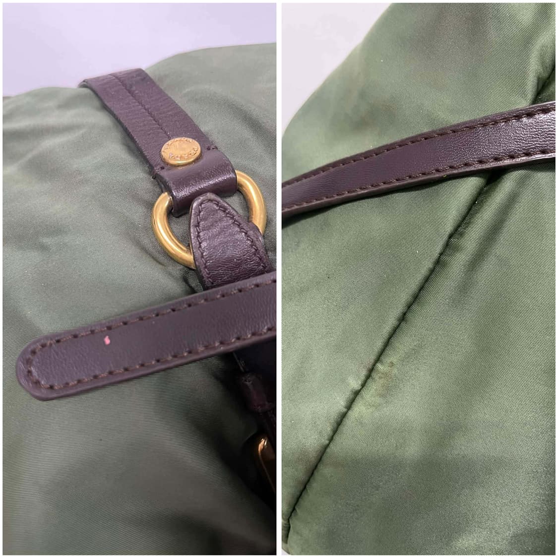 프라다 나일론 가죽 트림 숄더 토트백 상품이미지8