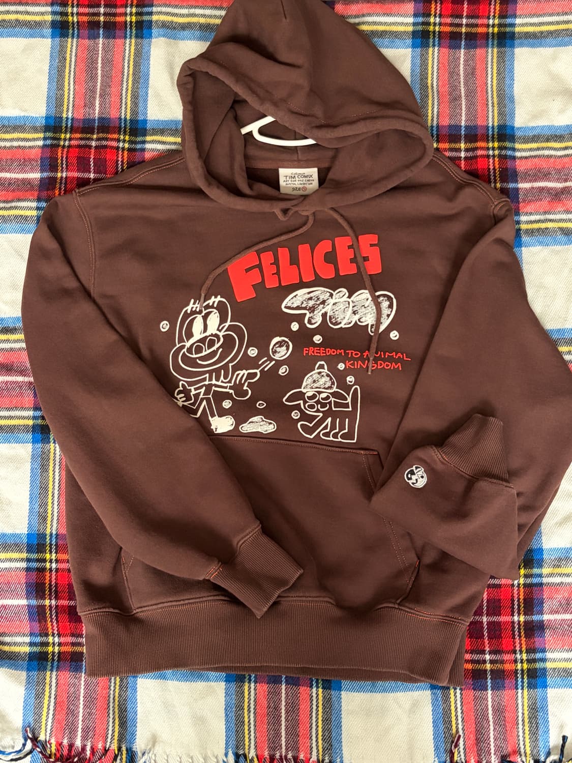 팀코믹스 | SNOW WITH TIM DADITO 브라운 후드티 S 상품이미지1