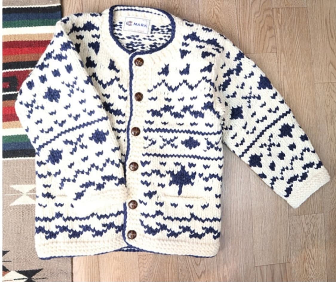 캐나다 핸드메이드 양모 인디언 코위찬 스웨터 cowichan 상품이미지3