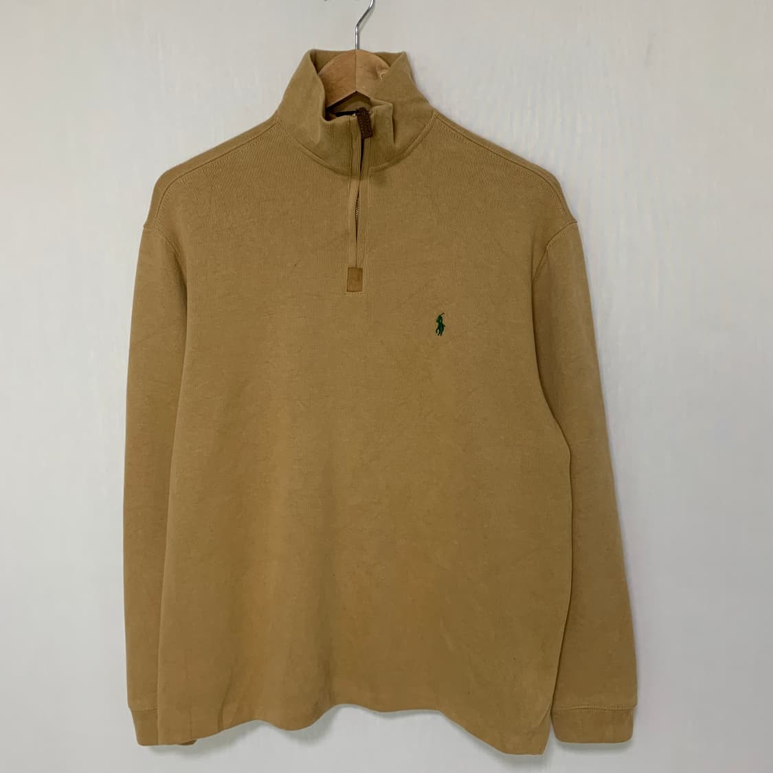 폴로 랄프로렌 빈티지 하프집업 맨투맨 니트 옐로 베이지 L 상품이미지2