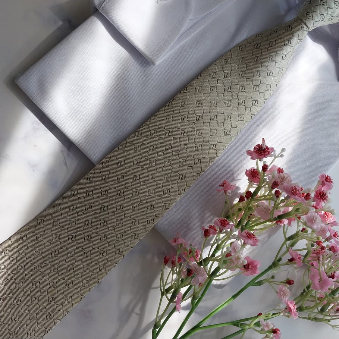 펜디 실크 아이보리 주카 패턴 넥타이 9.1cm A등급 K2347 상품이미지4