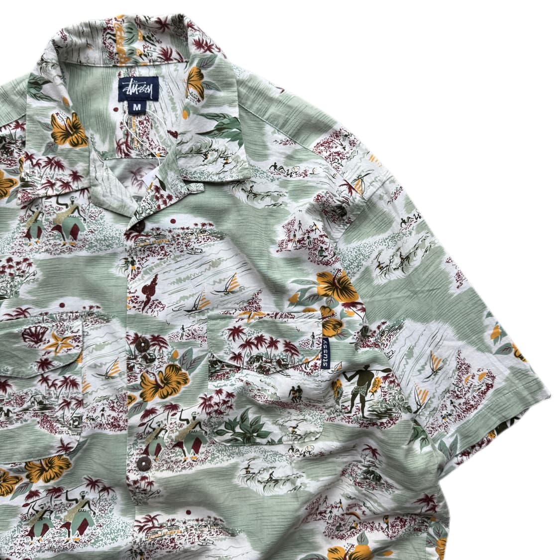 90s 스투시 하와이안 셔츠 M(XL) 상품이미지4