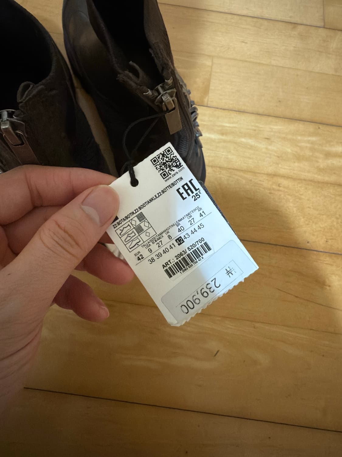 [270/EU42] 앤더슨벨 자라 부츠 새상품 상품이미지4