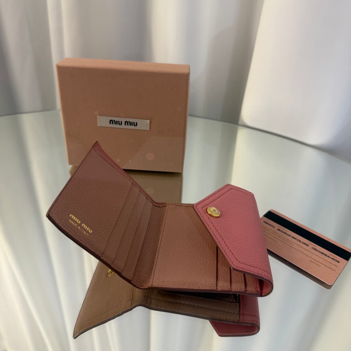 미우미우 마드라스 3단 반지갑 상품이미지4