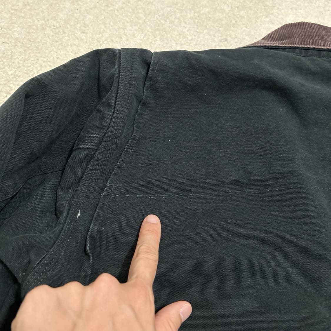 칼하트 J01 브루너 블록스 커스텀 디트로이트 자켓 블랙 상품이미지7