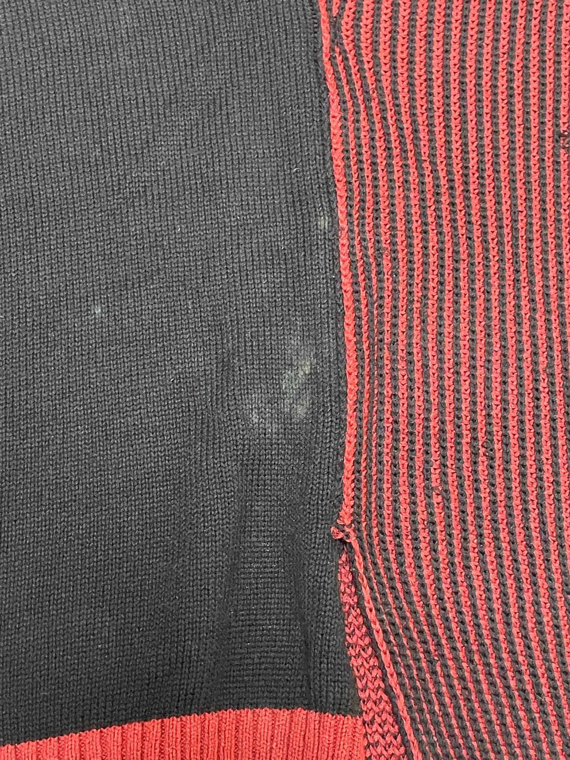 빈티지 메종 미하라 야스히로 니트 블랙/레드 상품이미지3