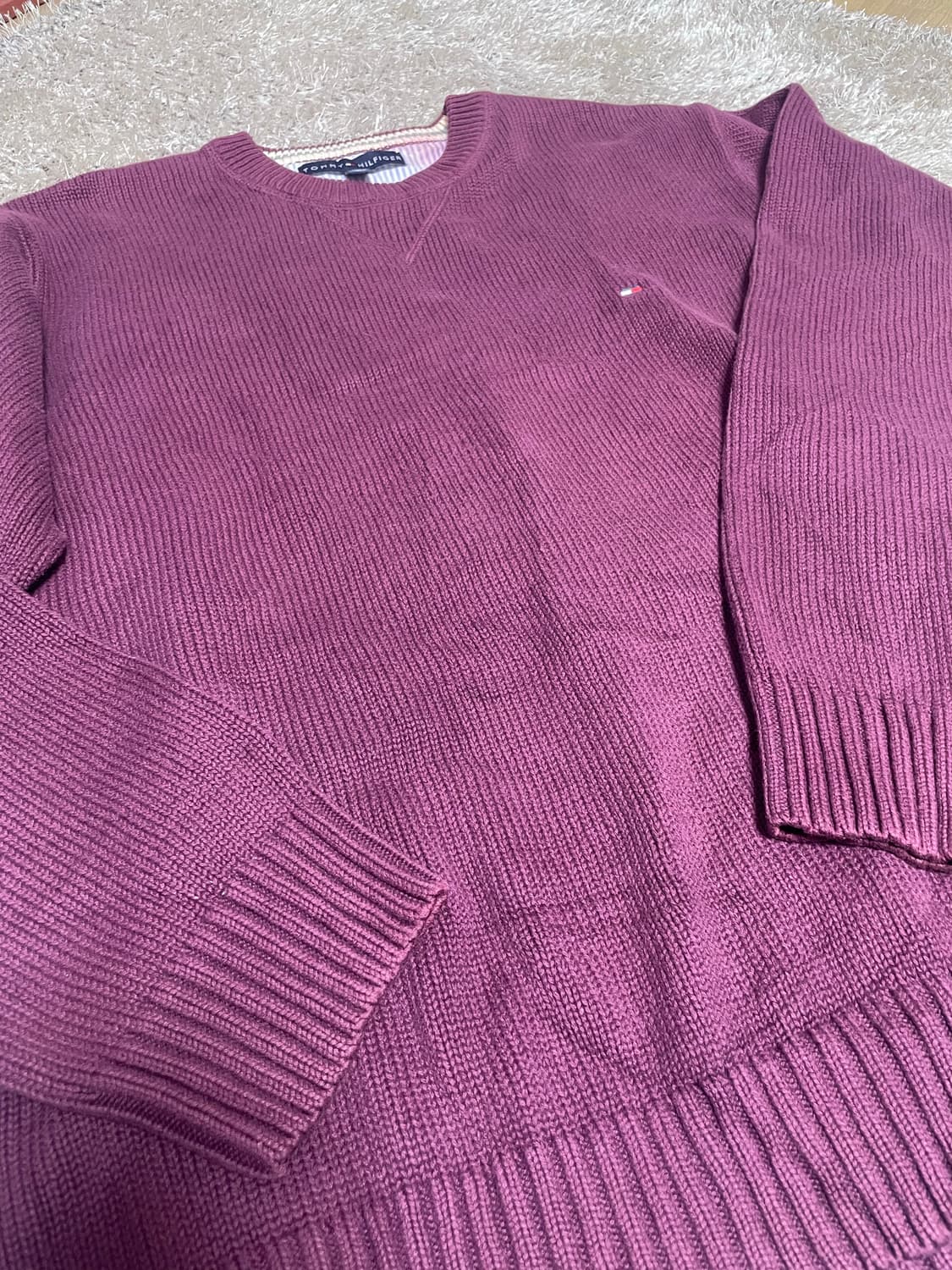 타미힐피거 버건디 니트 105 상품이미지2