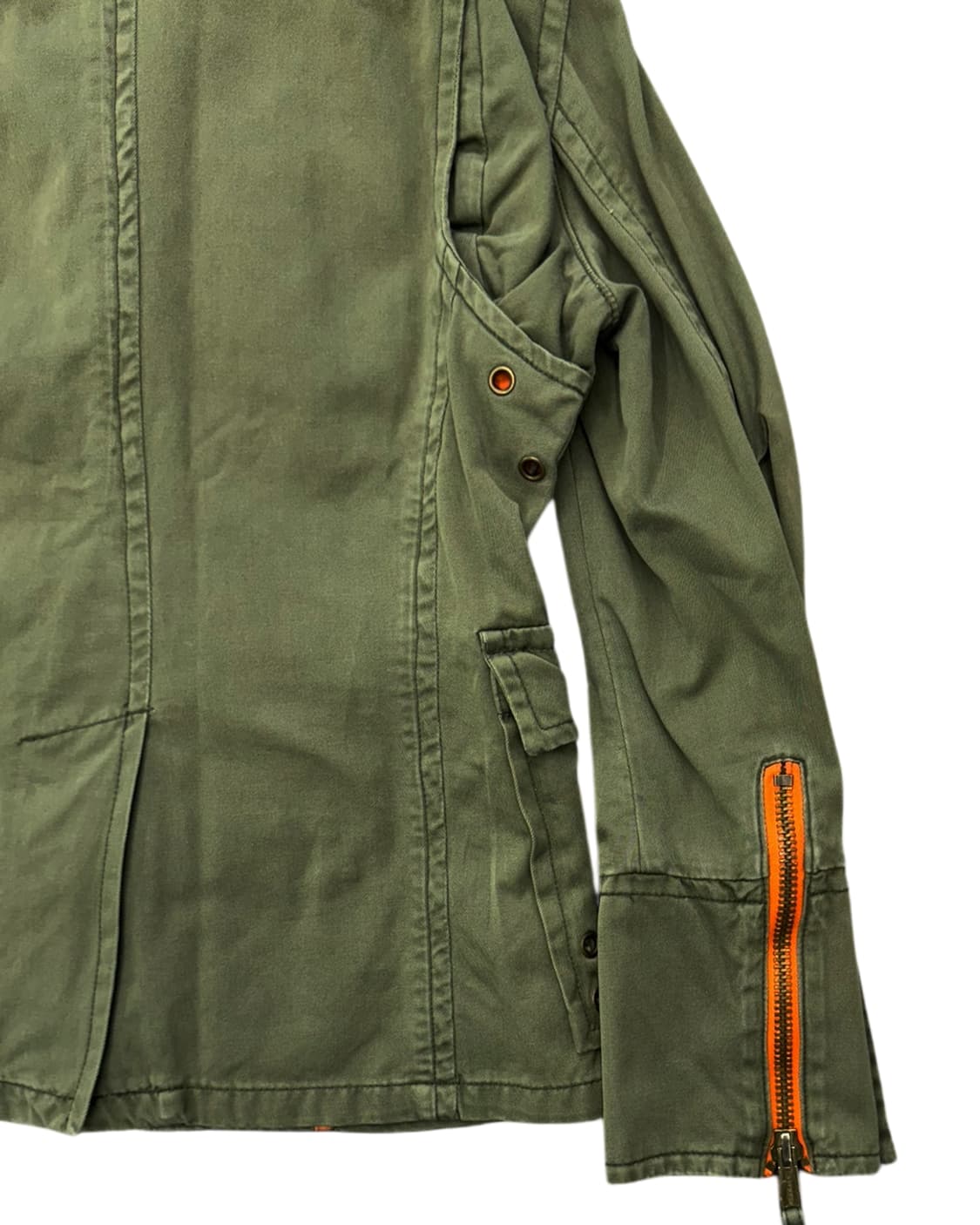 디스퀘어드2 05SS 데님 레이어드 밀리터리 자켓 올리브 상품이미지7